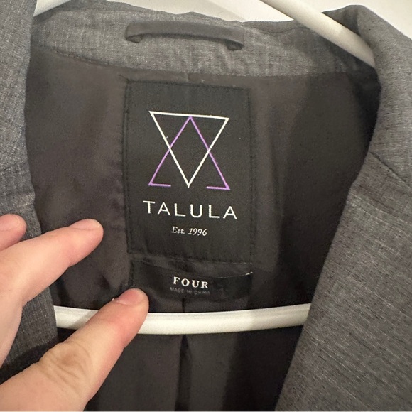 Aritzia Talula Charcoal Wool Blend Blazer Size 4 Women’s - Picture 7 of 8